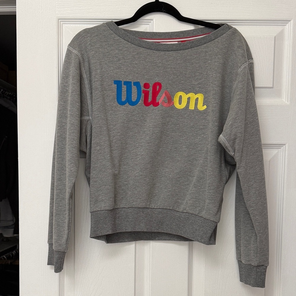Wilson Gray Sweatshirt with Multicolor Logo